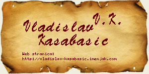 Vladislav Kasabašić vizit kartica